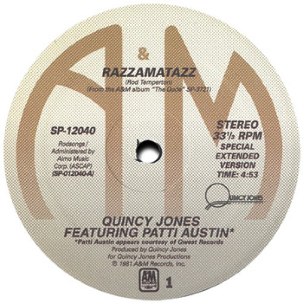 画像1: QUINCY JONES feat PATTI AUSTIN / RAZZAMATAZZ (全2曲) [▲限定▲ディスコクラシック名曲！] (1)