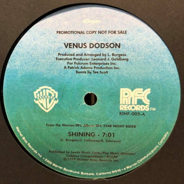 画像1: VENUS DODSON / SHINING (全2曲)【限定12inc】一家に一枚！最強パラダイス・ガラージ・バンガー！ (1)