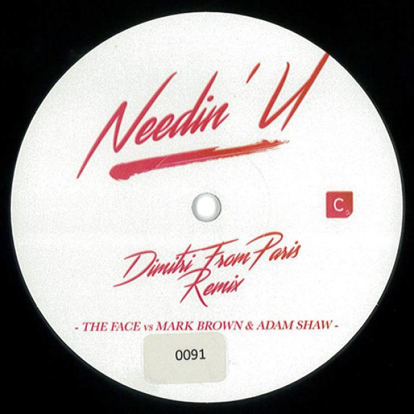 画像1: FACE VS MARK BROWN & ADAM SHAW - NEEDIN' U (DIMITRI FROM PARIS REMIX)【限定12inch】1500枚限定プレス！DAVID MORALESによる2009年メガヒットハウスをDIMITRIがリミックス！！ (1)