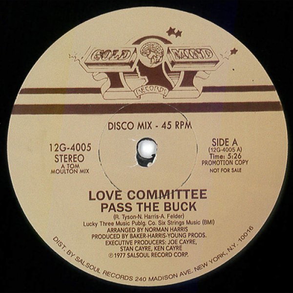 画像1: LOVE COMMITTEE - PASS THE BUCK (JOAQUIN JOE CLAUSSELL MIX)【限定12INCH】ロフト&ガラージクラシック史上の名曲をJOEが新たにREMIX！ (1)