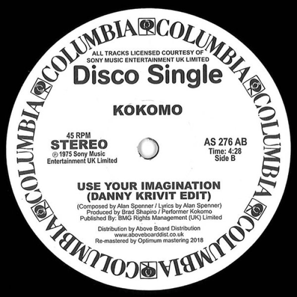 画像1: KOKOMO - USE YOUR IMAGINATION (DANNY KRIVIT EDIT)【12INCH】英国ファンクの代表的バンドKOKOMOの名曲が正規ライセンス復刻！ (1)