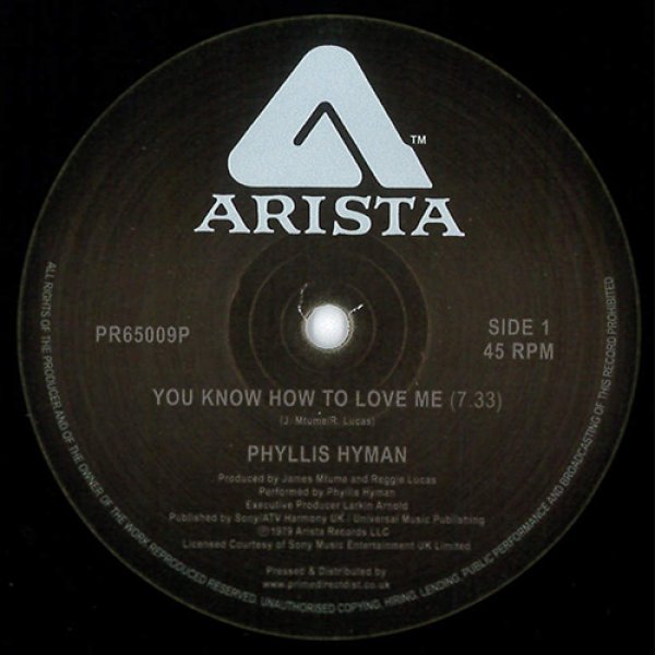 画像1: PHYLLIS HYMAN - YOU KNOW HOW TO LOVE ME (LONG VERSION) / LIVING INSIDE YOUR LOVE 【12INCH】 ガラージ・ダンス・クラシック永遠の名曲！！ (1)