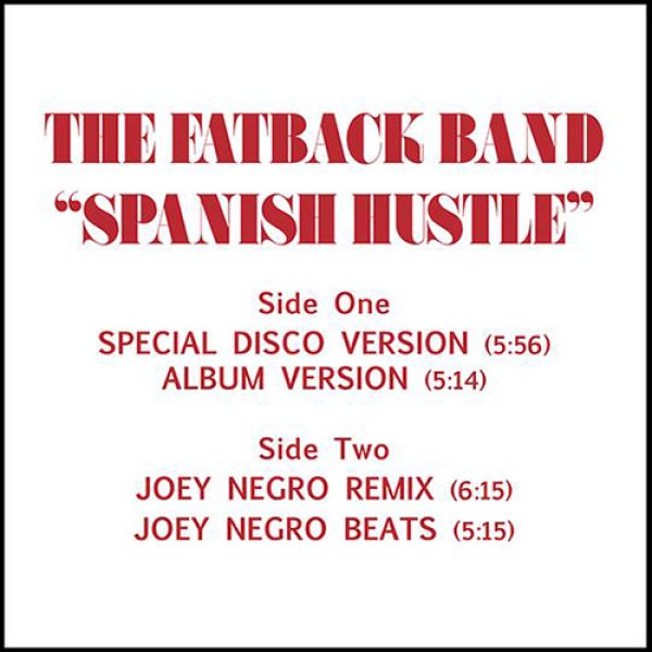 搬入設置サービス付 The Fatback Band /Spanish Hustle Re-edit - 通販