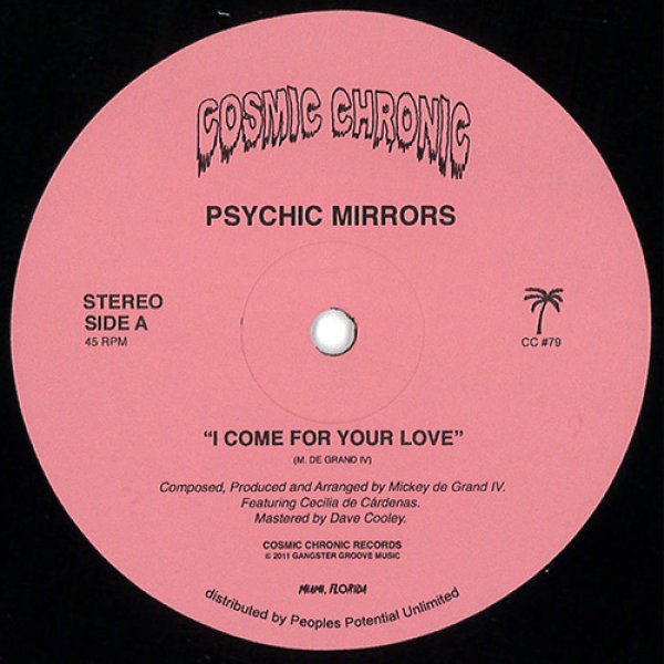 画像1: PSYCHIC MIRRORS - I COME FOR YOUR LOVE (全2曲)【12"INCH】ブギー・ファンクのレア盤が8年振りにリプレス！！ (1)