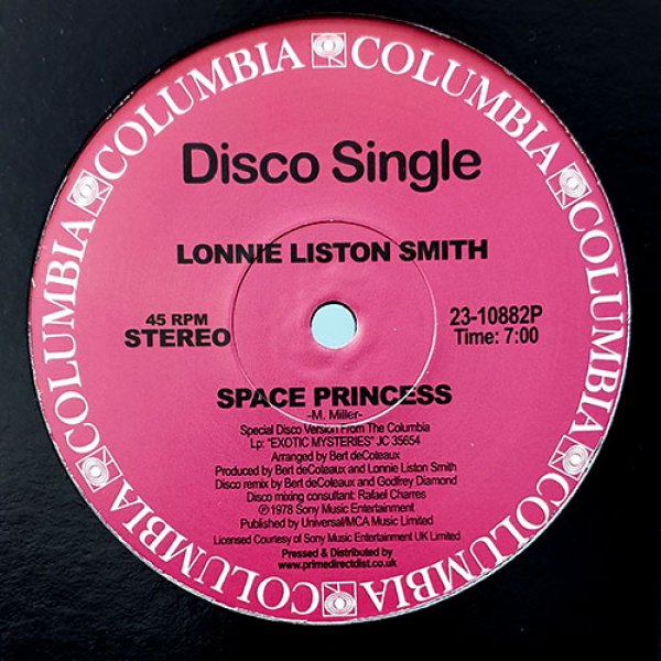 画像1: LONNIE LISTON SMITH - SPACE PRINCESS / QUIET MOMENTS (全2曲)【限定12"INCH・RECORD STORE DAY 2019 UK 限定盤】1978年名アルバム"EXOTIC MYSTERIES"からオリジナル仕様リマスター12インチ盤で登場！ (1)