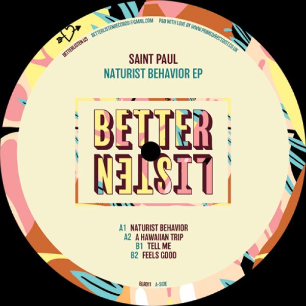 画像1: SAINT PAUL - NATURIST BEHAVIOR (全4曲)【12"INCH】2018年のベストヒットハウスミュージックが限定数入荷！ (1)