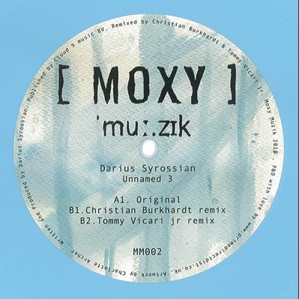 画像1: DARIUS SYROSSIAN - UNNAMED 3 【12"INCH】 ハウスDJ注目のレーベル「MOXY MUZIK」から期待の第2弾がリリース！！ (1)