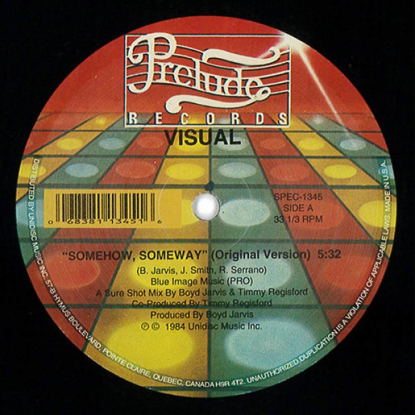 画像1: VISUAL - SOMEHOW, SOMEWAY (3VER)【12"INCH】TIMMY REGISFORD & BOYD JARVISによる神ガラージクラシック！！デッドストック限定入荷！ (1)