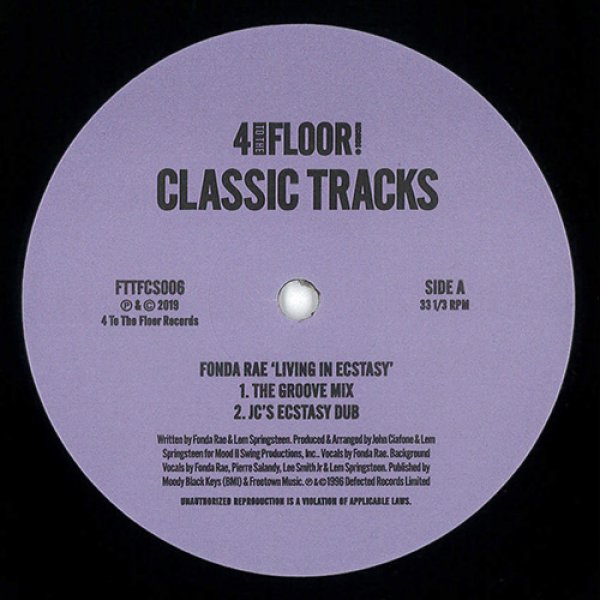 画像1: V.A. - CLASSICS VOLUME 5【12"INCH】MOOD II SWINGによる「FONDA RAE - LIVING IN ECSTASY」など全4曲！大好評のハウス・クラシック・シリーズ第5弾！！ (1)