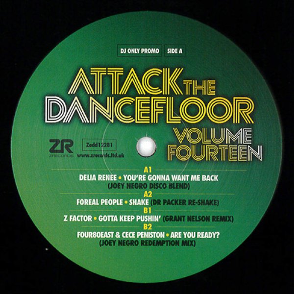 画像1: V.A. - ATTACK THE DANCEFLOOR VOL. 14【12"INCH】JOEY NEGROが手掛ける人気シリーズ第14弾！今回も文句なしの全4曲！！ (1)