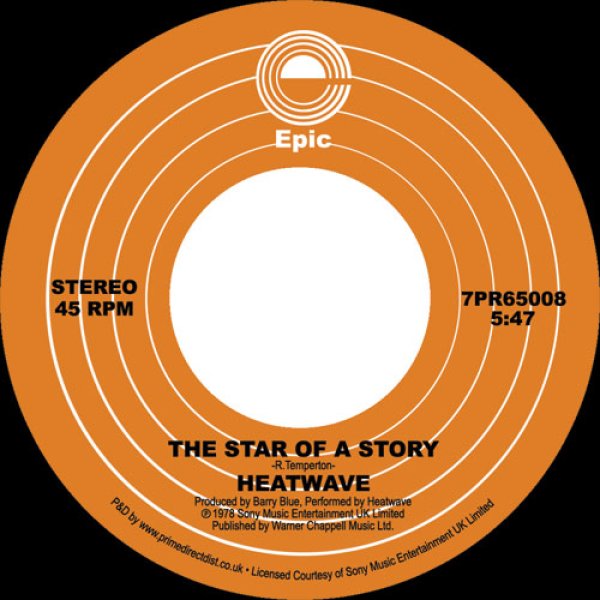 画像1: HEATWAVE - THE STAR OF A STORY / AIN’T NO HALF STEPPIN’【7"INCH】説明不要の名曲が7"インチレコードで待望の再発！！ (1)