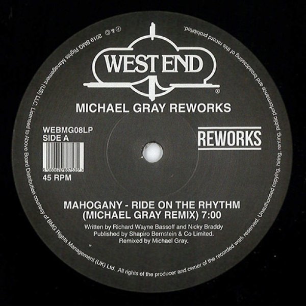 画像1: MAHOGANY / RAW SILK - MICHAEL GRAY REWORKS 【12"INCH】 FULL INTENTIONメンバーMICHAEL GRAYがNYディスコ名門レーベル「WEST END」80'S初期名曲をリミックス！ (1)