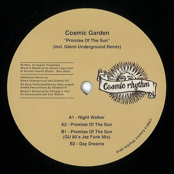 画像1: COSMIC GARDEN - PROMISE OF THE SUN (GLENN UNDERGROUND REMIX) 【12"INCH】 イタリアのアンダーグランド・ハウス・シーン注目のレーベルから話題の1枚！ (1)