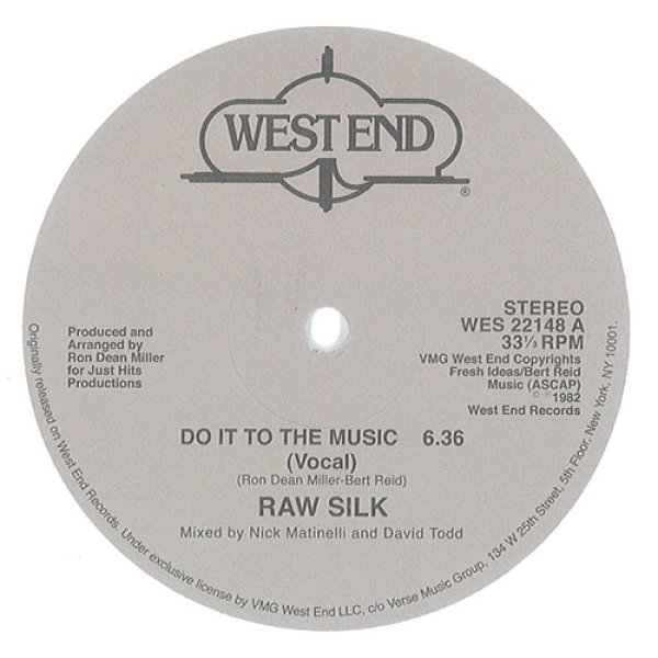 画像1: RAW SILK - DO IT TO THE MUSIC (WHITE VINYL REPRESS)【限定12"INCH】ディスコ・ガラージ・クラシックの歴史的大名曲が限定カラーヴァイナルで正規復刻！ (1)