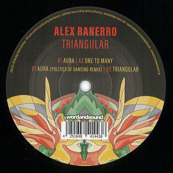 画像1: ALEX RANERRO - TRIANGULAR【12"INCH / 180g重量盤】良質ディープ・ミニマル＆テック・ハウス！人気の「BONDAGE-MUSIC」からヴァイナル・オンリー・トラックを収録した新作が登場！！ (1)