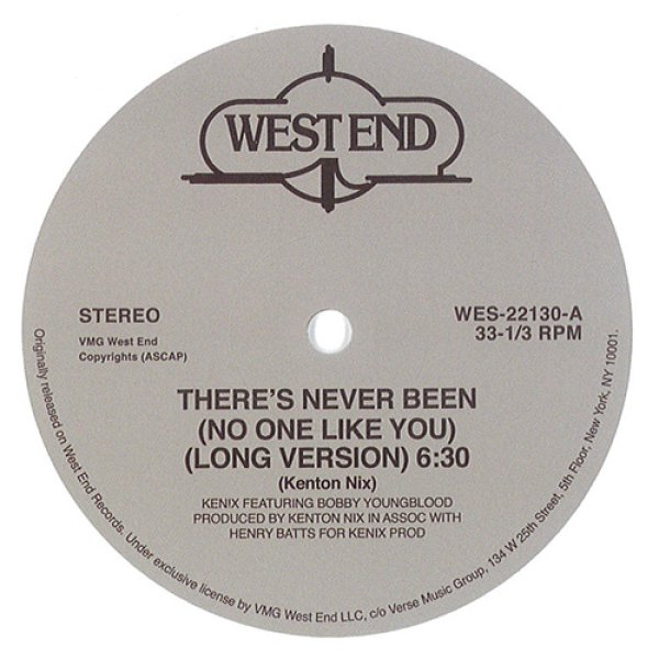 画像1: KENIX MUSIC FEAT. BOBBY YOUNGBLOOD - THERE'S NEVER BEEN SOMEONE LIKE YOU (WHITE VINYL REPRESS)【限定12"INCH】1980年オリジナル・リリースのレア音源が限定300枚カラーヴァイナルで正規復刻！ (1)