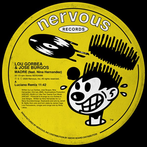 画像1: LOU GORBEA & JOSE BURGOS - MADRE FEAT. NINA HERNANDEZ (INC. LUCIANO / FNX OMAR / SANO REMIXES)【2×12"INCH】「NERVOUS」最新作！ラテン/サルサ/パーカッシヴ・トライバルなハウス！！ (1)