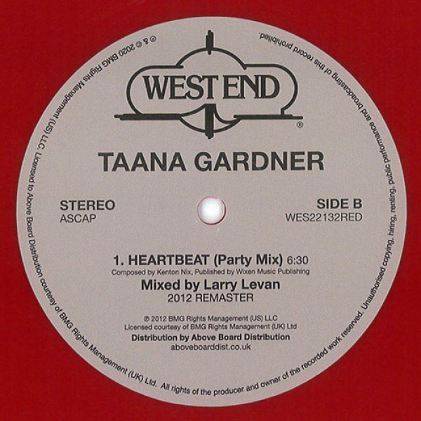 画像2: TAANA GARDNER - HEARTBEAT (RED VINYL REPRESS)【限定12"INCH】ラリー・レヴァンが手掛けた傑作！ディスコ・ガラージ・クラシック大名曲が限定レッド・カラーヴァイナルでリプレス！！ (2)