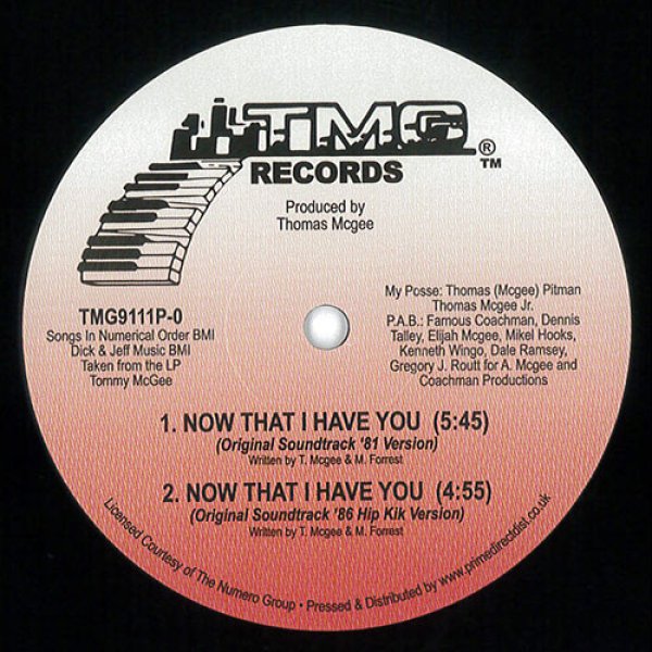 画像1: TOMMY MCGEE - NOW THAT I HAVE YOU 【12"INCH】(RSD DROPS 2020 限定商品 - 9/26)  オリジナル盤は激レア！メロディアスで心地いいモダン・ソウル最高の名曲がリイシュー！！ (1)