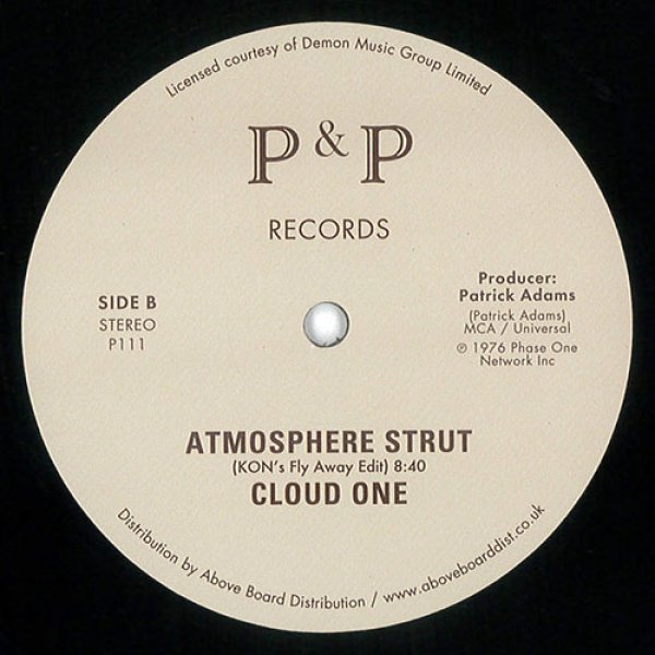 画像2: CLOUD ONE - ATMOSPHERE STRUT (INC. KON'S FLY AWAY EDIT) 【12"INCH】 NYディスコクラシックの大傑作が正規復刻！なんと人気エディット職人KONのヴァージョンをカップリング！！ (2)