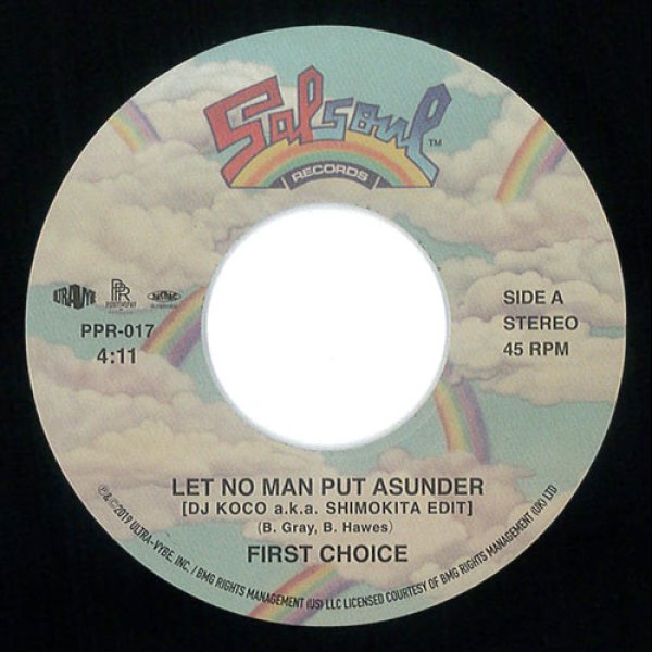 画像1: FIRST CHOICE - LET NO MAN PUT ASUNDER (DJ KOCO a.k.a. SHIMOKITA EDIT) 【7"INCH】(生産限定盤)  問い合わせ殺到！世界中からオファーの絶えないDJ KOCOによる現場仕様テストプレスEDITがついにリリース！！ (1)