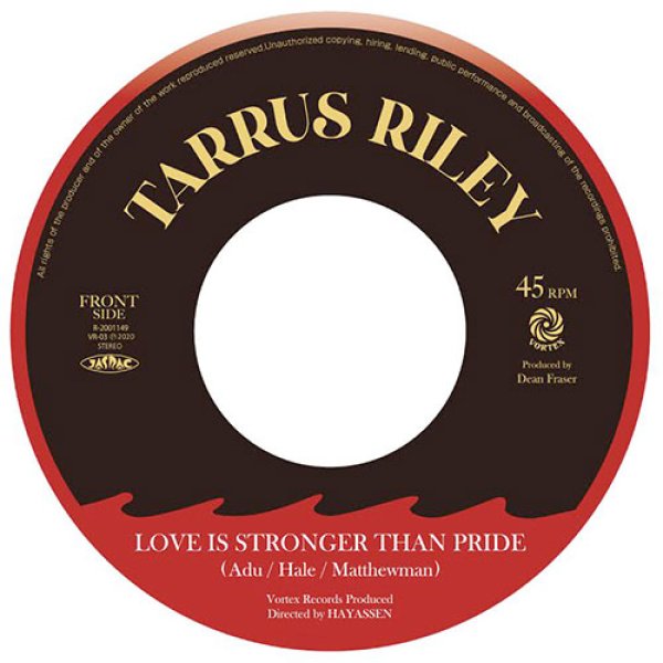 画像1: TARRUS RILEY / DEAN FRASER - LOVE IS STRONGER THAN PRIDE 【7"INCH】 SADE名曲極上カヴァー！ジャマイカ屈指のサックスプレイヤーDEAN FRASERによる未発表音源が待望の7インチ化！！ (1)