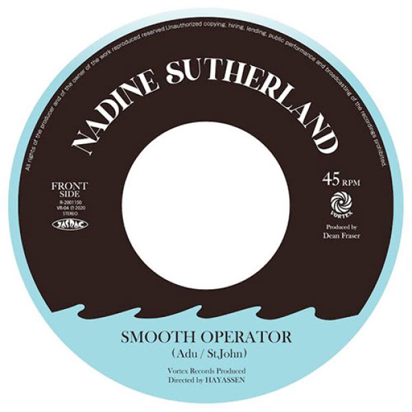 画像1: NADINE SUTHERLAND / DEAN FRASER - SMOOTH OPERATOR 【7"INCH】 SADE名曲極上カヴァー！ジャマイカ屈指のサックスプレイヤーDEAN FRASERによる未発表音源が待望の7インチ化！！ (1)