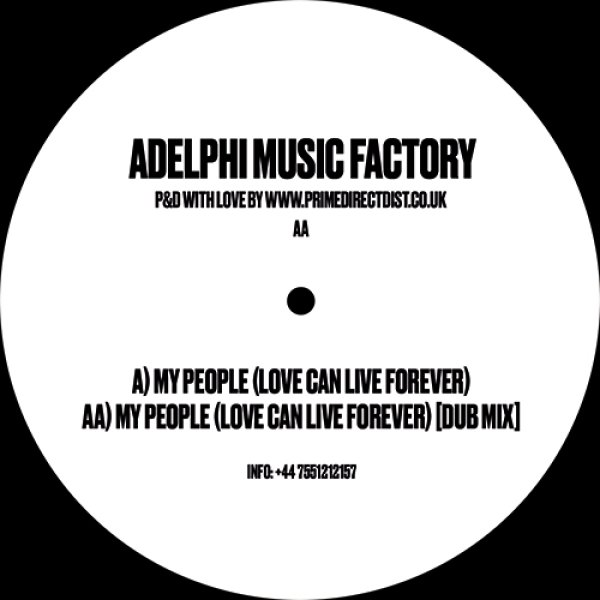 画像1: ADELPHI MUSIC FACTORY - MY PEOPLE (LOVE CAN LIVE FOREVER) 【12"INCH】 シングル第4弾！ピークタイムのフロアを熱く盛り上げるアンセミックなピアノ・ハウス！！ (1)