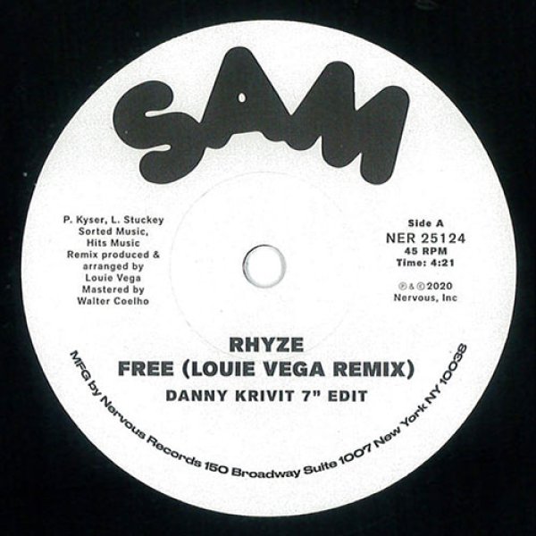 画像1: RHYZE / JOHN DAVIS & THE MONSTER ORCHESTRA - FREE / LOVE MAGIC (DANNY KRIVIT 7” EDITS) 【7"INCH】 ディスコ名門レーベル「SAM RECORDS」2大名曲をダニーが7インチ・バージョンにエディット！！ (1)