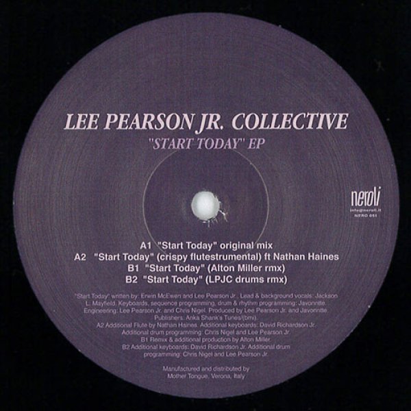 画像1: LEE PEARSON JR. COLLECTIVE - START TODAY EP 【12"INCH】 ヴァイナル・オンリー！90年代からLARRY HEARDの諸作に参加していたシカゴのベテランが素晴らしいディープ・ハウスを披露！！ (1)