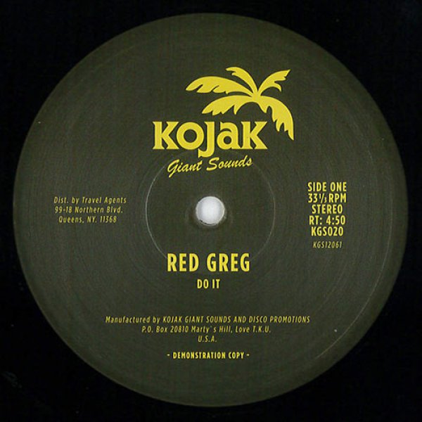 画像1: RED GREG - DO IT / PEACE 【12"INCH】 「KOJAK GIANT SOUNDS」待望の新作は、SHABADOO/"DO IT (ONE MORE TIME)"と、THE FUTURES/"PEACE"のUS産ブギー/ファンク音源をリエディット！ (1)