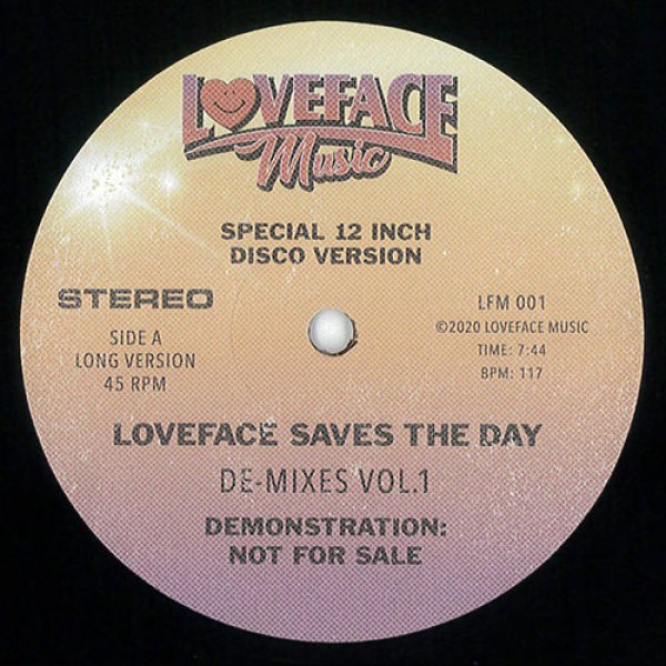 画像1: LOVEFACE - DE-MIXES VOL 1 【12"INCH】 ヤバイ新レーベル登場！ホイットニー・ヒューストンとクリスタル・ウォーターズの大ヒット・ナンバーを見事にエレクトロ・ブギー・リワーク！！ (1)