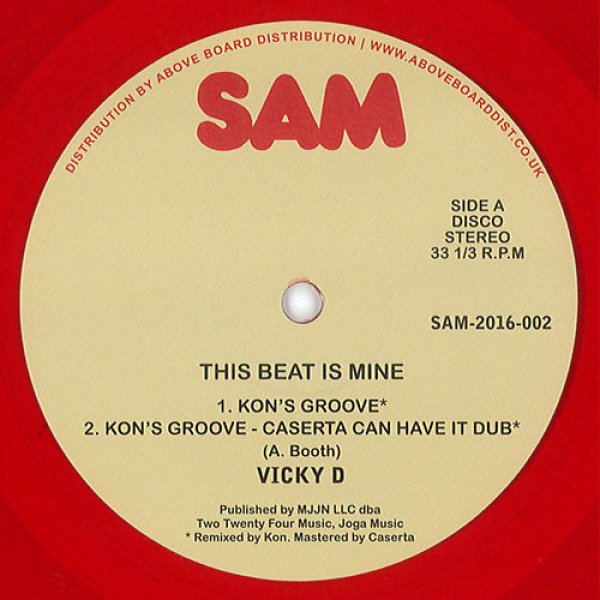 画像1: VICKY D - THIS BEAT IS MINE (KON'S GROOVE) (RED VINYL REPRESS) 【12"INCH】 1981年リリースの定番ブギー古典をKING OF NOTHINGことKONがリワークした人気盤がクリアー・レッド・ヴァイナルとなってリイシュー！！ (1)