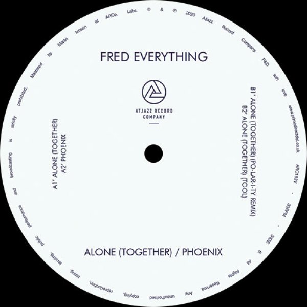 画像1: FRED EVERYTHING - ALONE (TOGETHER) / PHOENIX 【12"INCH】  カナダのベテラン・ミュージシャン/DJによるエレクトロニックで素晴らしいディープ・ハウスを4トラック収録！ (1)