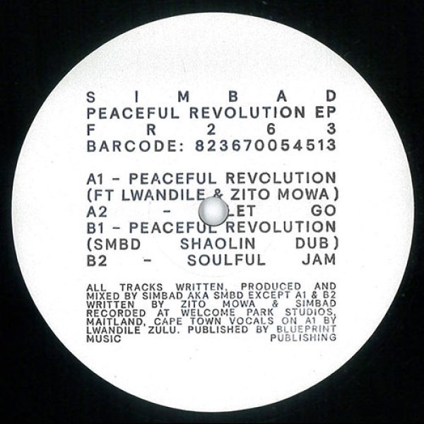 画像1: SIMBAD - PEACEFUL REVOLUTION EP 【12"INCH】 南アフリカの新鋭プロデューサーZITO MOWAとヴォーカリストLWANDILE ZULUをフィーチャーしたエレクトロニックでエモーショナルな洗練された高品質ディープ・ハウスを披露！ (1)