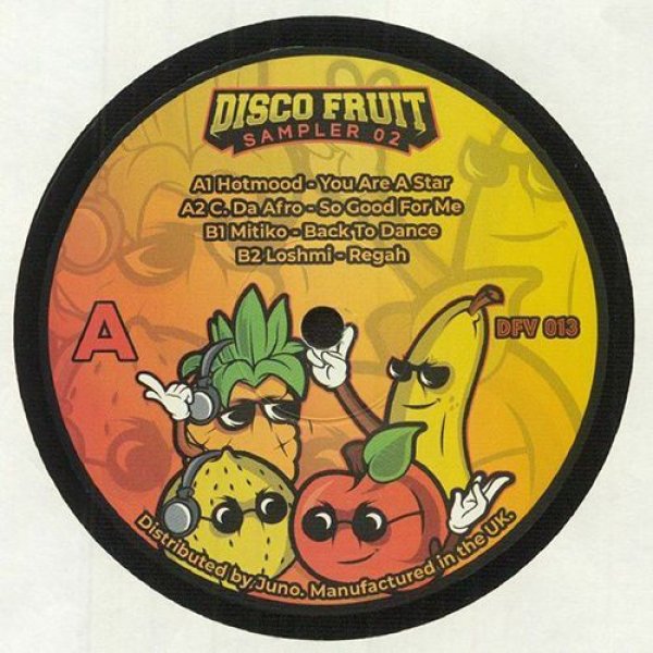 画像1: V.A. - DISCO FRUIT SAMPLER 02 【12"INCH】 注目のNU DISCOレーベル「DISCO FRUIT」の最新作！人気のメキシカン・アーチストHOTMOODを筆頭に注目アーチストが参加したモダン・ブギーEP登場！！ (1)