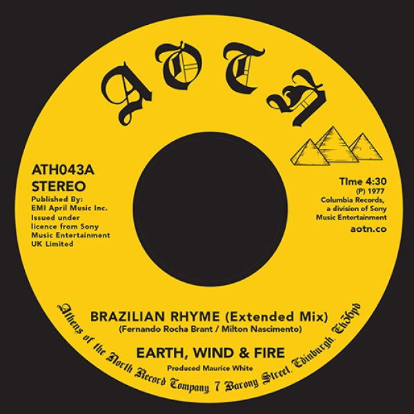 画像1: EARTH, WIND & FIRE - BRAZILIAN RHYME (UNRELEASED EXTENDED VERSION) 【7"INCH】 EW&Fによる名曲"ブラジリアンライム"の未発表エクステンディッド・バージョンが待望のリプレス入荷！ (1)