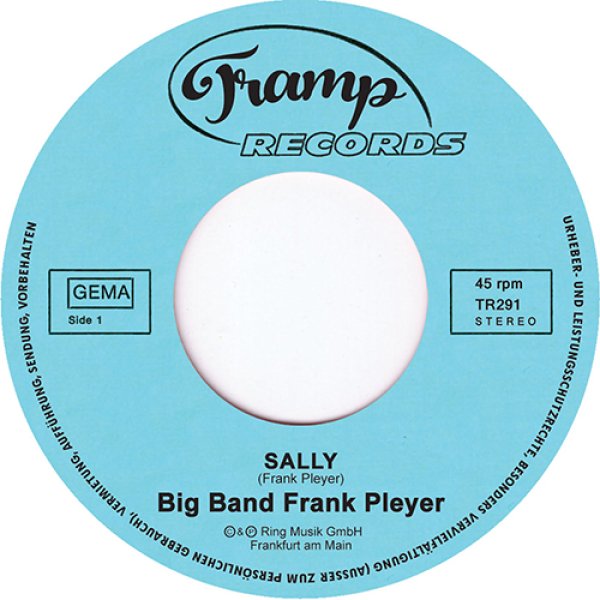 画像1: BIG BAND FRANK PLEYER - SALLY / BUBBLE AND SQUEAK 【7"INCH】 レア・グルーヴが好きな人は見逃し厳禁！1976年にリリースされた2NDアルバムからジャジー・ファンク＆レア・グルーヴな2曲が再発！！ (1)