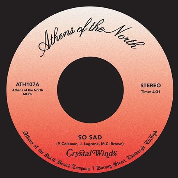 画像1: CRYSTAL WINDS - SO SAD / MAYBE WHAT YOU DO COMES BACK ON YOU 【7"INCH】 MORRIS CORTEZ BROWNとPAUL BROWNによるシカゴ・ソウル・デュオ による甘くメロウでスウィートなバラード/スロウ・ジャムが初7インチ化でリイシュー！ (1)