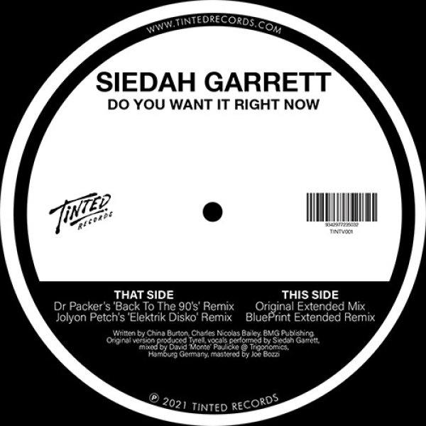 画像1: SIEDAH GARRETT - DO YOU WANT IT RIGHT NOW 【12"INCH】 ジェリービーンによるリミックスで知られる80'Sダンス・ポップ古典がニュー・リミックス入りで再発！90'Sハウス・スタイルへと仕上がったDR. PACKERリミックス収録！ (1)