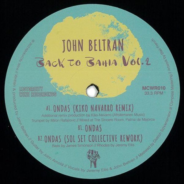 画像1: JOHN BELTRAN - BACK TO BAHIA VOL. 2 【12"INCH】(再入荷)  大人気ジョン・ベルトランによる待望のシリーズ第2弾！申し分ないソウルフルなラテン/ブラジリアン・ハウスを展開！ (1)