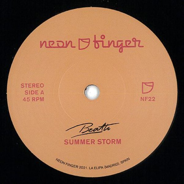 画像1: BEATH - SUMMER STORM 【7"INCH】 スペインはマドリードの「NEON FINGER RECORDS」からサマー・フィーリング&バレアリックでドリーミーな最高のシンセ・ブギー/ファンクが入荷！ (1)