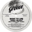 画像2: RIGHT TO LIFE - SWEET DELIGHT / STRONG ENOUGH (MICKY MORE & ANDY TEE MIXES) 【12"INCH】 RUFUS & CHAKA KHANの名曲を用いたソウルフルな女性ヴォーカル・ハウス！ DAVID MORALESや、KENNY DOPE達が絶賛サポート中！！ (2)