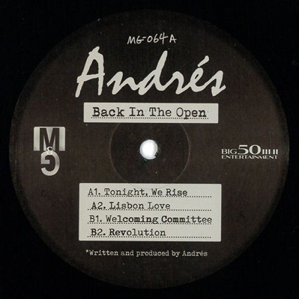 画像1: ANDRES - BACK IN THE OPEN 【12"INCH】 数々のデトロイト・ハウス古典を残してきたANDRESが、MIKE GRANT主宰の「MOODS & GROOVES」から約20年振りとなる新作をリリース！ (1)