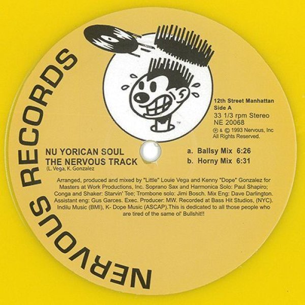 画像1: NU YORICAN SOUL  - THE NERVOUS TRACK (YELLOW VINYL REPRESS) 【12"INCH】 MASTERS AT WORKの別名義NU YORICAN SOULが1993年にリリースしたハウス/クラブ・ミュージック史に残る傑作が限定リプレス！ (1)