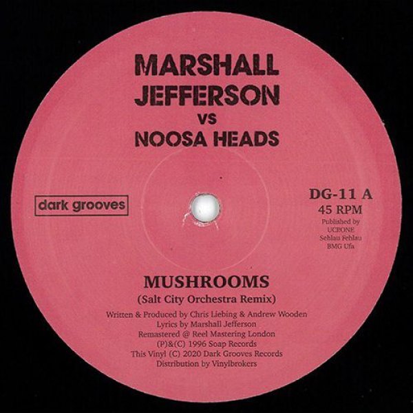 画像1: MARSHALL JEFFERSON VS NOOSA HEADS - MUSHROOMS 【12"INCH】 1996年リリースのハウス・クラシック名曲のリミックスが再発！リミックスはハウス界の重鎮プロデューサー、マーシャル・ジェファーソン！！ (1)