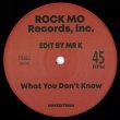 画像1: MR K EDITS - MR K EDITS, VOL. 6 【12"INCH】 シリーズ第6弾は、JACKSON 5/"WHAT YOU DON'T KNOW"と、DJ HARVEYらもプレイした SMOKEY ROBINSON/"THEME FROM BIG TIME" をスペシャル・エディット！ (1)