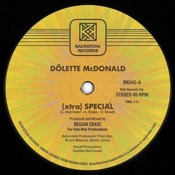 画像1: DOLETTE McDONALD - (XTRA) SPECIAL 【12"INCH】 ニューヨークのBEGAN CEKICによる「BC RECORDS」から出ていた ドレット・マクドナルド による1982年リリースの唯一作が正規リイシュー！最高のブリット・ファンク名曲！！ (1)