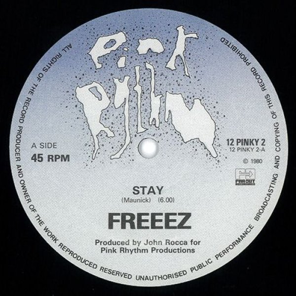 画像1: FREEEZ - STAY / HOT FOOTING IT 【12"INCH】 最高のブギーなブリット・ファンクを披露する、UKの80'Sジャズ・ファンク・バンド「FREEEZ」によるセカンド・シングルが待望の初再発！ (1)