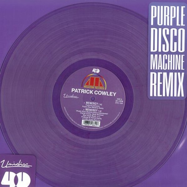 画像1: PATRICK COWLEY - MENERGY FEAT. SYLVESTER (PIRPLE DISCO MACHINE REMIX) 【限定12"INCH】 ハイ・エナジー/サンフランシスコ・ゲイ・サウンドの名曲をパープル・ディスコ・ マシーンがリミックス！ (1)